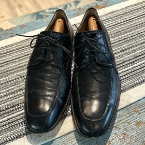 Massimo Emporio Derby Men Size 12 Apron Toe Lace Up Dress Shoes Black Leather